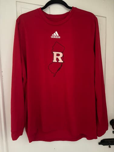 Adidas Rutgers University Long Sleeved T Shirt