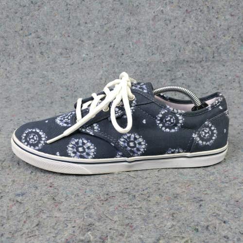 Vans Camden Womens 8.5 Shoes Skate Sneakers Blue White Canvas Low
