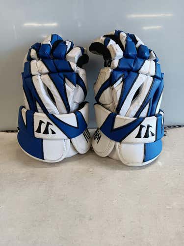 Used Warrior Wrath Lg Junior Lacrosse Gloves