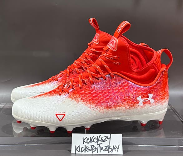 Under Armour Spotlight Lux MC 2.0 Football Cleats Red Size 12 Mens 3026410-101