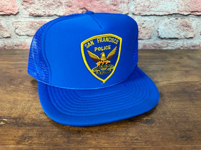 San Francisco Police Department SUPER AWESOME Blue Snapback Trucker's Cap Hat!
