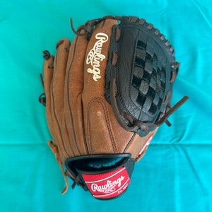 Brown Used Kid Pitch  Rawlings Premium Series Right Hand Throw Pitcher's Baseball Glove 11.5"