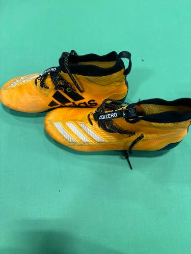 Yellow Used Size 11.5  Men's Adidas Adizero 5-Star 7.0 Mid Top Cleats Molded Football Cleats