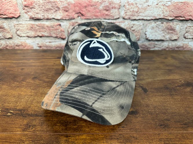 Penn State Nittany Lions NCAA FOOTBALL CAMO DESIGN Adjustable Strap Cap Hat!