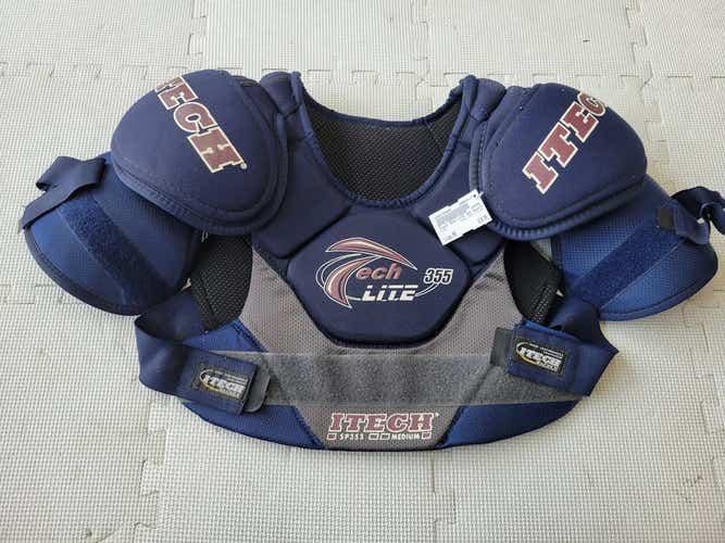 Used Itech Tech Lite 355 Md Hockey Shoulder Pads