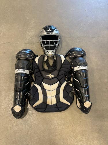 Used Black/Gray Adult All Star System 7 Catcher's Set