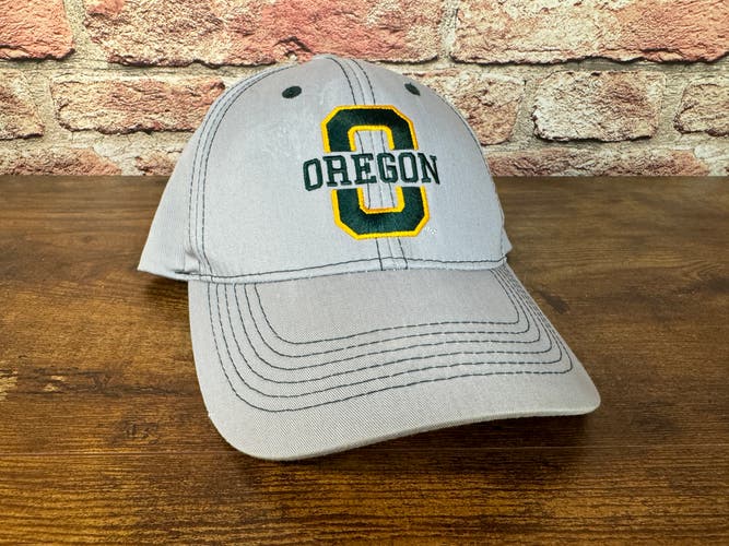 Oregon Ducks NCAA FOOTBALL BASKETBALL Captivating Gray Adjustable Strap Cap Hat!