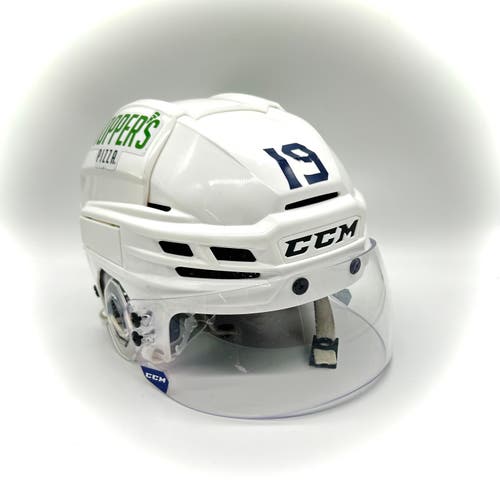 CCM Super Tacks X - Used CHL Pro Stock Helmet (White)