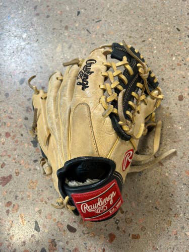 Brown Used Rawlings Gold Glove Elite Right Hand Throw Baseball Glove 11.5"