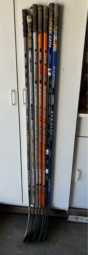Bundle of Seven (7) Broken Easton Hockey Sticks