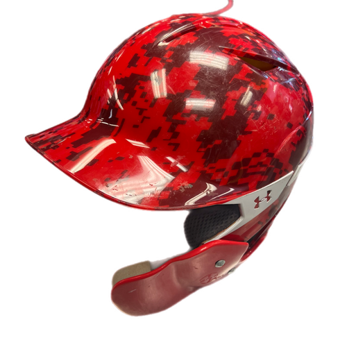 Under Armour Used Red Batting Helmet