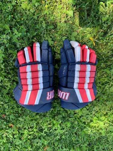 Blue Used Junior Warrior Alpha FR Pro Gloves 12"