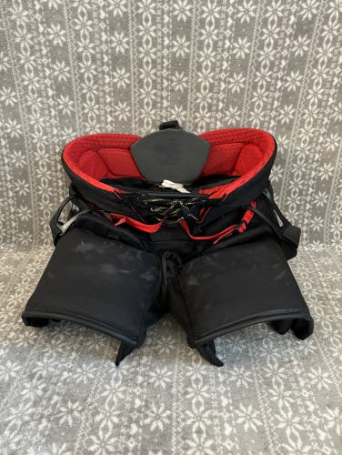 Used Senior Small Bauer Vapor 2X Pro Hockey Goalie Pants *With Suspenders*