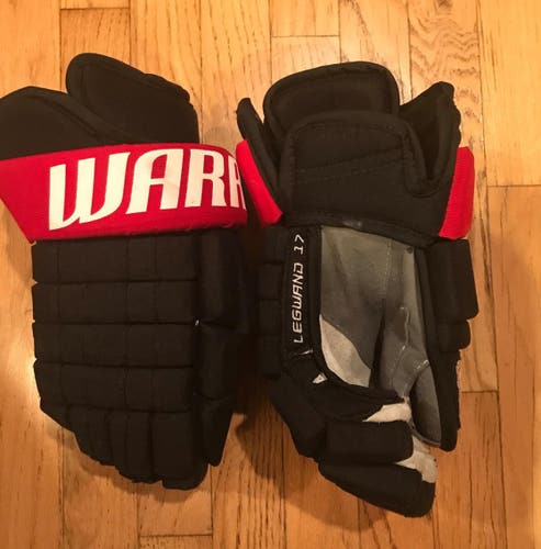 Ottawa Senators Warrior Franchise Pro Stock Hockey Gloves 14N Made In Canada