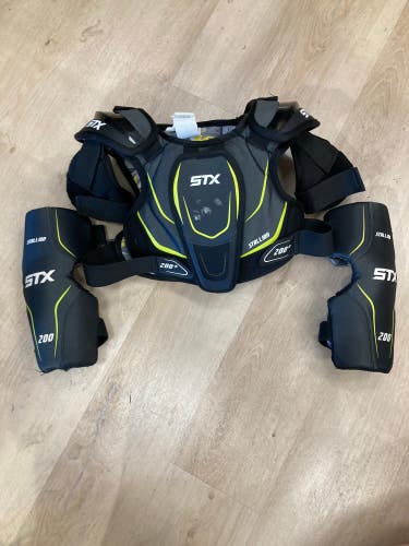 Used Small Youth STX Stallion 200+ Shoulder Pads And Elbow Pads