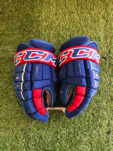 Blue Used Senior CCM HG 4R Pro Gloves 14"