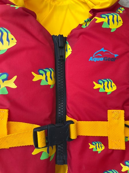 Life Jacket Child Aqua Gear Red Yellow SidelineSwap Buy and