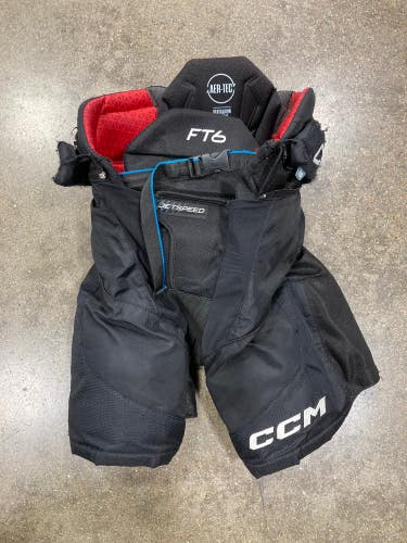 Black Used Junior Small CCM Jetspeed FT6 Hockey Pants