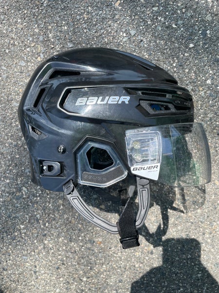 Black Used Large Bauer Re-Akt 150 Helmet