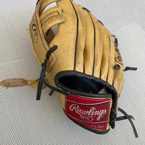 Kids Rawlings Baseball Glove Left 9 inch Mitt Leather PL158CNB