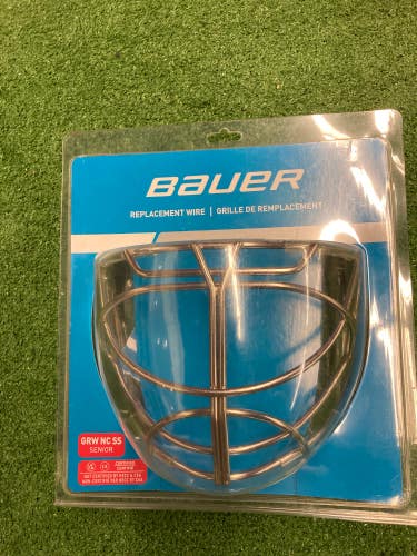 New Bauer Non-Certified Cat-Eye Stainless Steel Replacement Goalie Cage