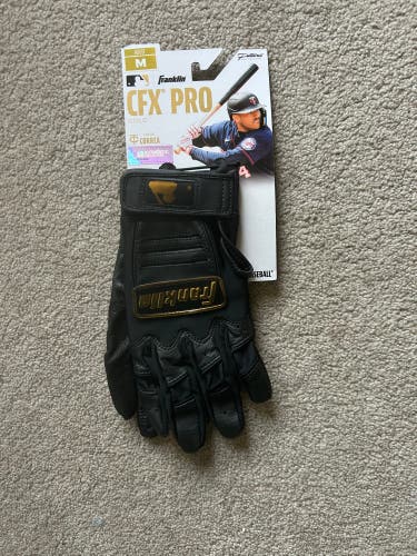New Black with Gold Franklin Batting Gloves