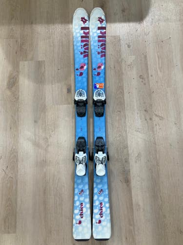 Used Volkl Chica 130 cm Skis With Marker 4.5 Bindings