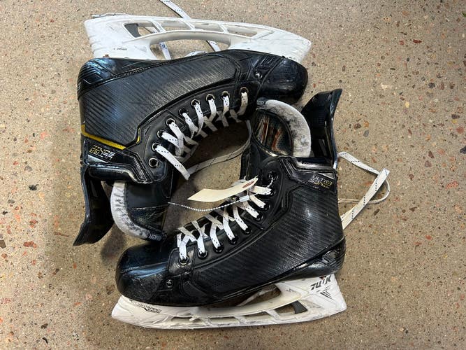 Used Senior Bauer Supreme UltraSonic Hockey Skates Regular Width Pro Stock 8.5