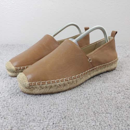 Sam Edelman Khloe Espadrille Slip On Shoes Womens 9 Loafers Tan Brown Leather