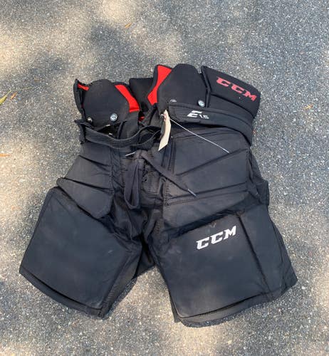Black Used Junior Large CCM E1.5 Hockey Goalie Pants