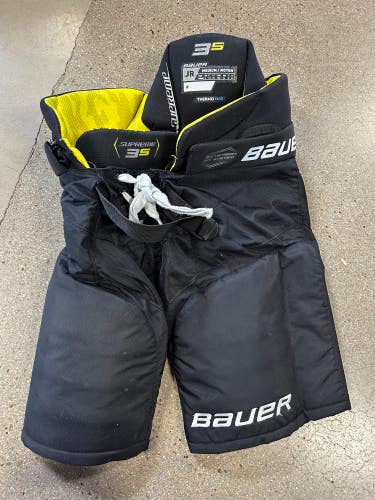Black Used Junior Medium Bauer Supreme 3S Hockey Pants