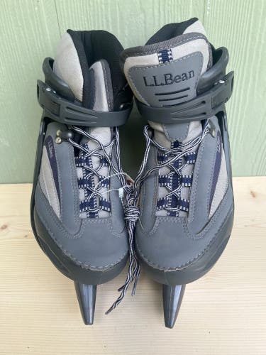 Used LL Bean Openframe Shell Adjustable Ice Skates Boys 2-4