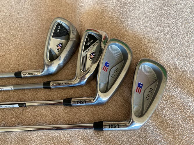 Used Junior US Kids Golf 63” Right Handed Iron Set 4 Pieces