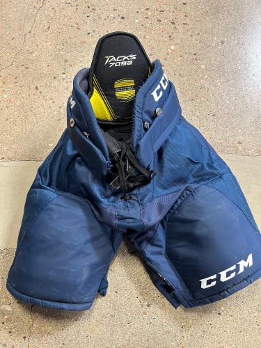 Blue Used Junior Medium CCM Tacks 7092 Hockey Pants