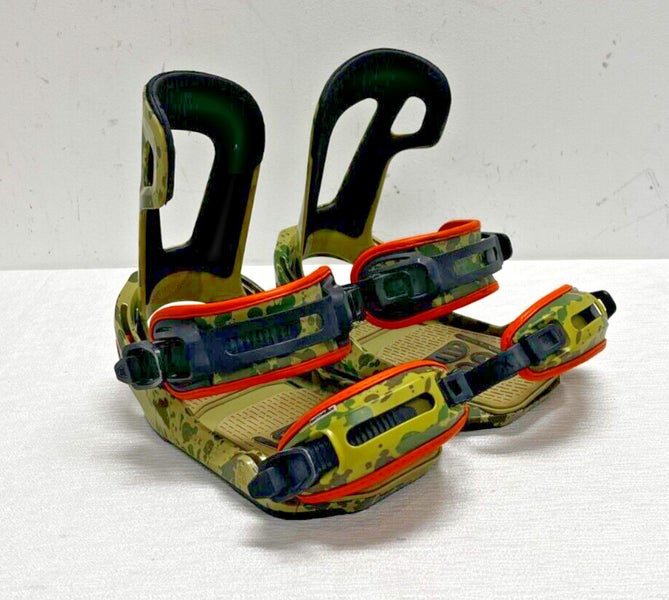 Switchback High-Quality All-Mountain Snowboard Bindings Green Camo Large GREAT