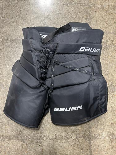 Black Used Senior Medium Bauer GSX Hockey Goalie Pants