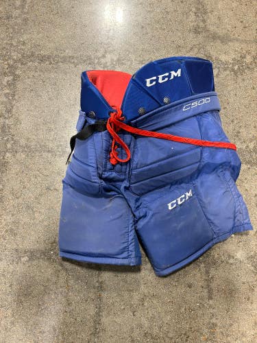 Blue Used Junior Large CCM c500 Hockey Goalie Pants