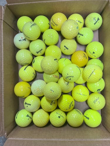 40 Used Yellow Golf Balls