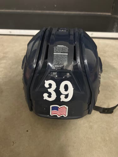 Used Large Bauer NCDC Pro Stock Re-Akt 85 Helmet Navy Blue