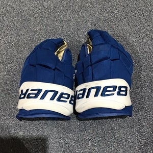 Used Bauer 14" Pro Stock Supreme Ultrasonic Avalanche Issued Gloves