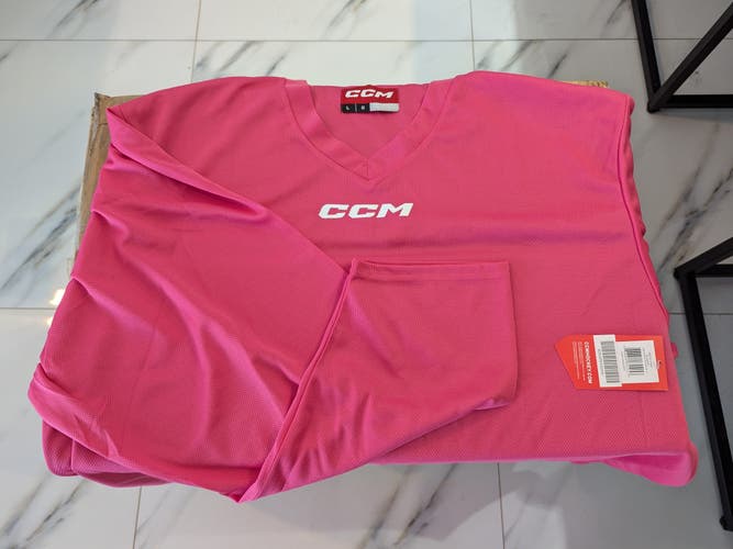 Pink New Large Adult Unisex CCM Jersey