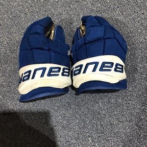Used Bauer 13" Pro Stock Supreme Ultrasonic Gloves