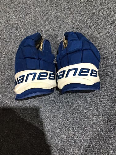 Used Bauer 13" Pro Stock Supreme Ultrasonic Gloves
