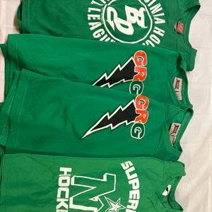 4-Used Hockey Jerseys -Green Youth