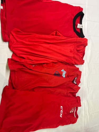 4-Used Hockey Jerseys -Red Youth