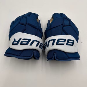 Lightly Used Mittelstadt Colorado Avalanche Bauer 14" Pro Stock Supreme Mach Gloves