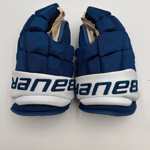 Lightly Used Colorado Avalanche Cogliano Bauer 13" Pro Stock Supreme Ultrasonic Gloves