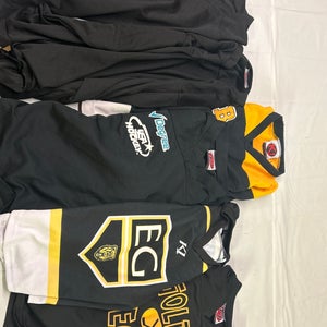 6-Used Hockey Jerseys -Black Youth