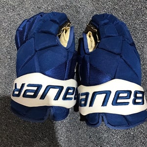 Lightly Used Colorado Avalanche Johnson Bauer 14" Pro Stock Vapor Hyperlite Gloves