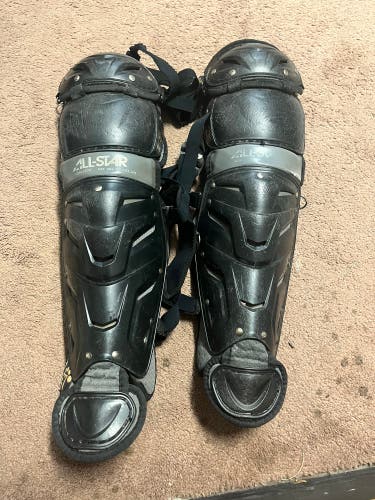 Used All Star System 7 Axis Catcher's Leg Guards 13.5”